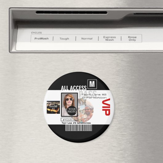 Maak uw eigen VIP pas 8 manieren aan Personeel Magneet (Insitu (Vaatwasser))