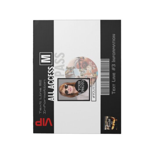 Maak uw eigen VIP pas 8 manieren aan Personeel Notitieblok (Gedraaid)