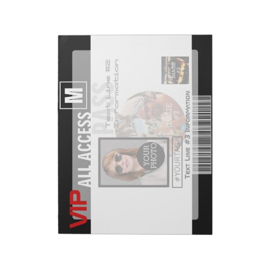 Maak uw eigen VIP pas 8 manieren aan Personeel Notitieblok (Gedraaid)