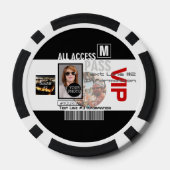 Maak uw eigen VIP pas 8 manieren aan Personeel Poker Chips (Achterkant)