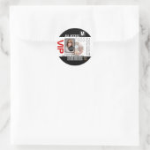 Maak uw eigen VIP pas 8 manieren aan Personeel Ronde Sticker (Tas)