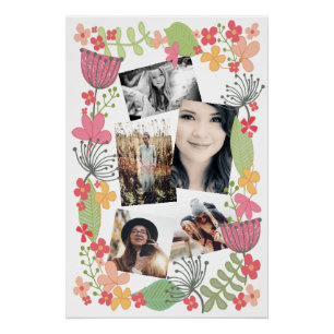Maak uw eigen vrienden Foto Collage Perfect Poster