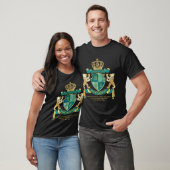 Maak uw eigen wapen Blauwgroen gouden Beer T-shirt (Unisex)