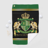 Maak uw eigen wapengekletter groen-adelaar embleem golfhanddoek (Insitu)