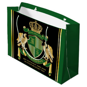 Maak uw eigen wapengekletter groen-adelaar embleem groot cadeauzakje