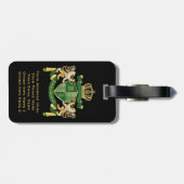 Maak uw eigen wapengekletter groen goudleeuwen bagagelabel (Achterkant horizontaal)