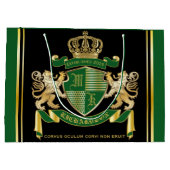 Maak uw eigen wapengekletter groen goudleeuwen groot cadeauzakje (Achterkant)