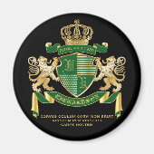 Maak uw eigen wapengekletter groen goudleeuwen magneet (Voorkant)