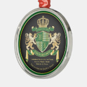 Maak uw eigen wapengekletter groen goudleeuwen metalen ornament (Links)