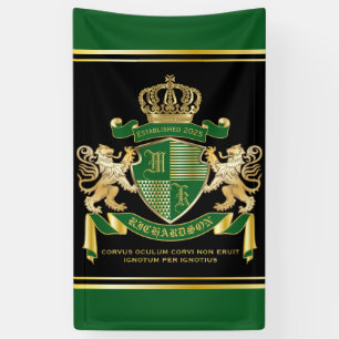 Maak uw eigen wapengekletter groen goudleeuwen spandoek