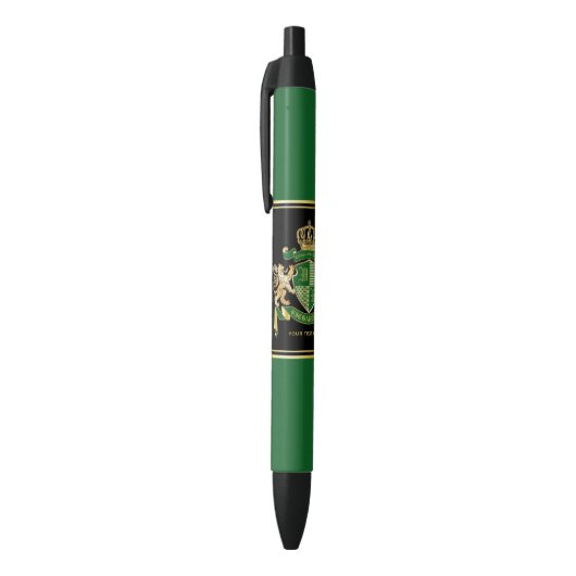 Maak uw eigen wapengekletter groen goudleeuwen zwarte inkt pen (Top (Verticaal))