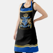 Maak uw eigen wapenkat blauw goudleem schort (Insitu)