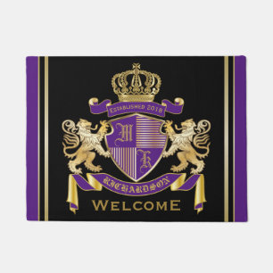 Maak uw eigen wapenschild monogram lonembleem deurmat