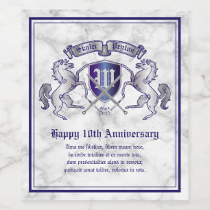 Maak uw eigen wapenschild Silver Horse Wijn Etiket