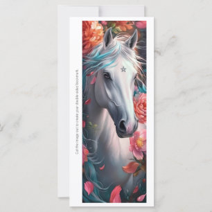 Maak uw eigen White Horse bloemen bladwijzerkaart