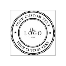 Maak Uw Eigen Zakelijke Logo Rubber Stempel