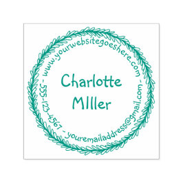 Maak uw eigen zegel met de contactgegevens  zelfinktende stempel