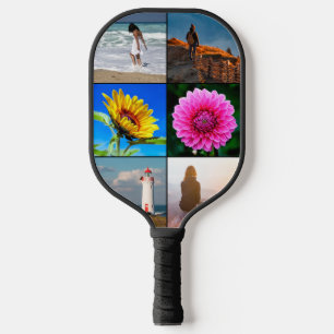 Maak uw eigen zes Afbeelding aangepaste fotocollag Pickleball Paddle