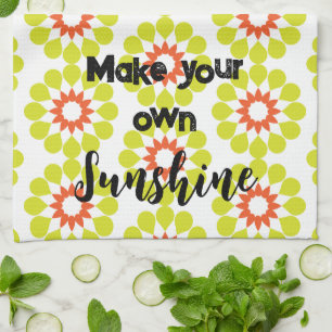 Maak uw eigen zonnesgele Boho Kitchen Towel Theedoek