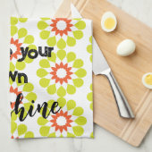 Maak uw eigen zonnesgele Boho Kitchen Towel Theedoek (Quarter Fold)