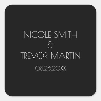 Maak uw eigen - Zwart Vierkante Sticker