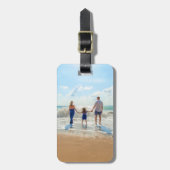 Maak uw fotobagagelabel met gepersonaliseerde teks bagagelabel (Voorkant verticaal)