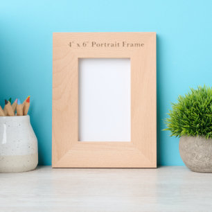 Maak uw gepersonaliseerde 4" x 6" portretlijst gegraveerde lijstjes