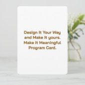 Maak uw gepersonaliseerde 5,5" x 7,5" programmkaar programma (Staand voorkant)