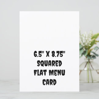 Maak uw gepersonaliseerde 6,5" x 8,75" vierkante v menu