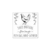 Maak Uw Persoonlijke Boerderij Rustieke Verse Eier Rubberstempel (Afrduk)