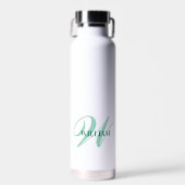 Maak Uw Persoonlijke Monogramnaam Wit Waterfles (Voorkant)