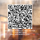 Maak uw QR-code Zakelijk Wit Raamsticker (Vel 2)