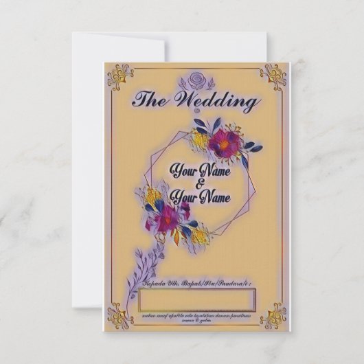 Maak uw speciale dag extra speciale uitnodiging (Voorkant)