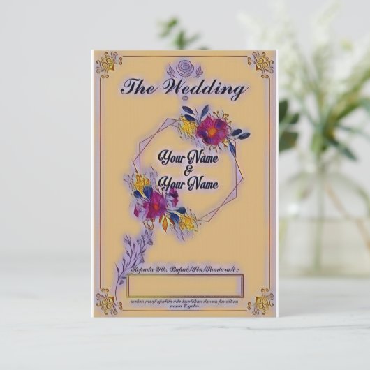 Maak uw speciale dag extra speciale uitnodiging (Staand voorkant)