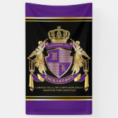 Maak uw wapengekletter Gold Angel Paars embleem Spandoek (Verticaal)