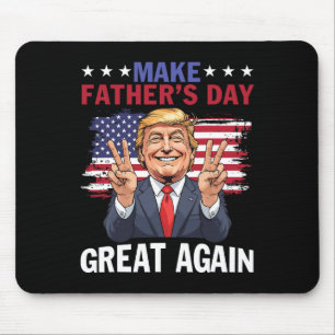 Maak Vaderdag Groot Again Trump Patriottische Papa Muismat