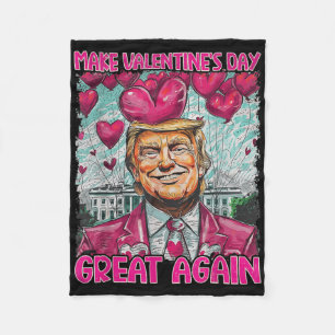 Maak Valentijnsdag weer geweldig, grappige Trump-a Fleece Deken