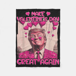 Maak Valentijnsdag weer geweldig, grappige Trump-f Fleece Deken