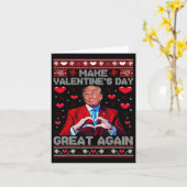 Maak Valentijnsdag weer geweldig, grappige Trump-l Kaart (Gele Bloem)