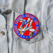 Maak van Amerika Crash & Burn Ronde Button 4,0 Cm (In situ)