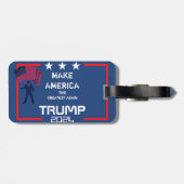 Maak van Amerika de grootste Trump 2024 Bagagelabel (Achterkant horizontaal)