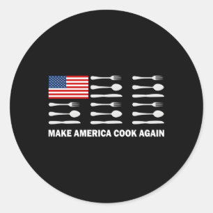 Maak van Amerika weer keukenvoedsel Ronde Sticker