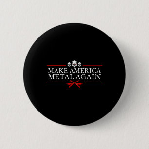 Maak van Amerika weer Trump Rock Heavy Music Ronde Button 5,7 Cm