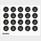 Maak van Beats geen Ravers Festival oorlogsdrummac Ronde Sticker (Vel)