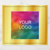 Maak van Creëer uw eigen bedrijf Logo Faux Gold Bier Etiket (Enkel label)