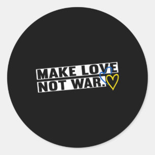 Maak van de Liefde Vrede geen oorlog Wereld Vrede Ronde Sticker