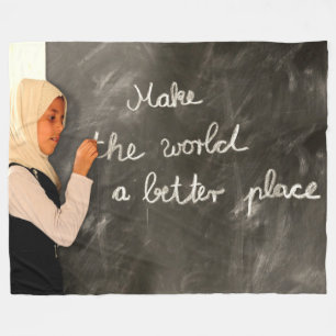 MAAK VAN DE WERELD EEN BETERE PLEK FLEECE DEKEN