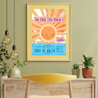 Maak van deze wereld een helderder Boho Poster