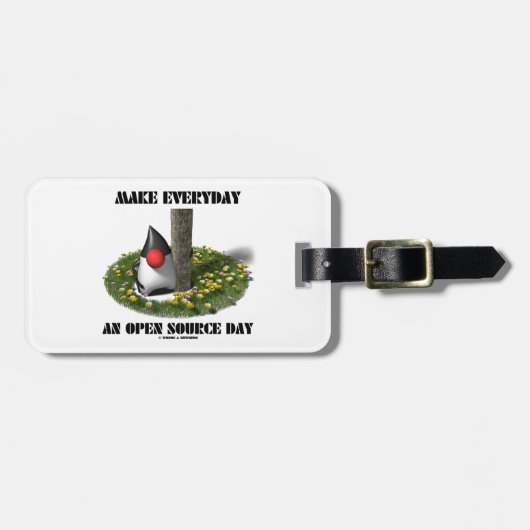 Maak van elke dag een open-sourcedag (Java Duke) Bagagelabel (Voorkant horizontaal)