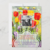 Maak van je eigen foto-Memorial Service Spring Tul Kaart (Achterkant)